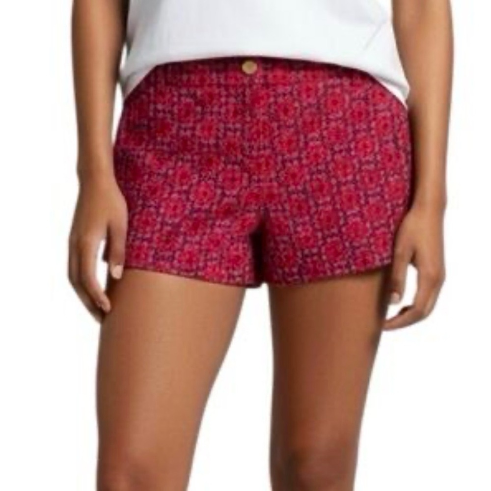 Tory BURCH Pink Red Purple Tweed Short Shorts Size 4 EUC